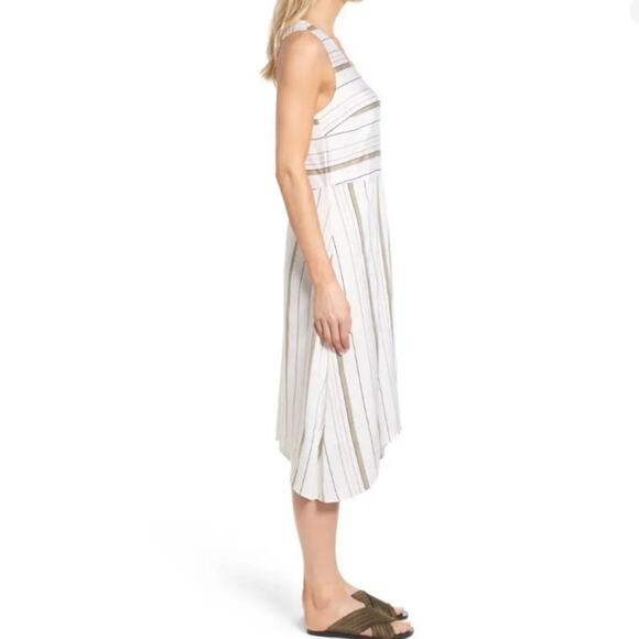 Nordstrom Signature Sleeveless Stripe Stretch Silk Dress 4 - Picture 2 of 10